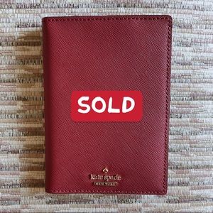 Kate Spade Dark Red Cameron Street Passport Holder